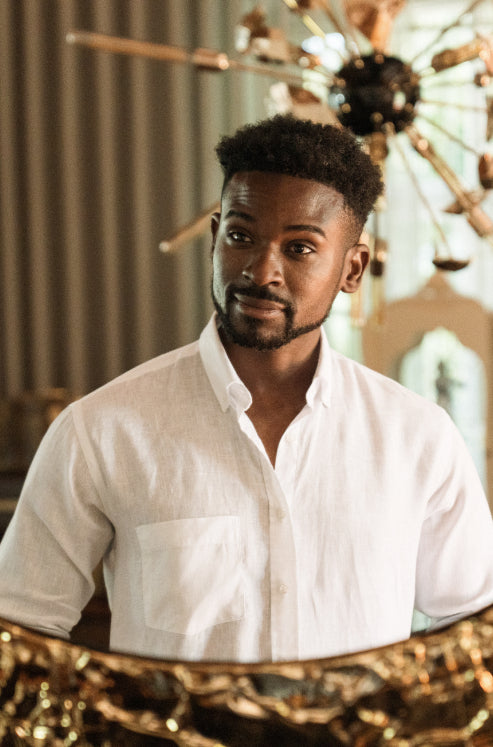 Camisa lisa para homem - Branco