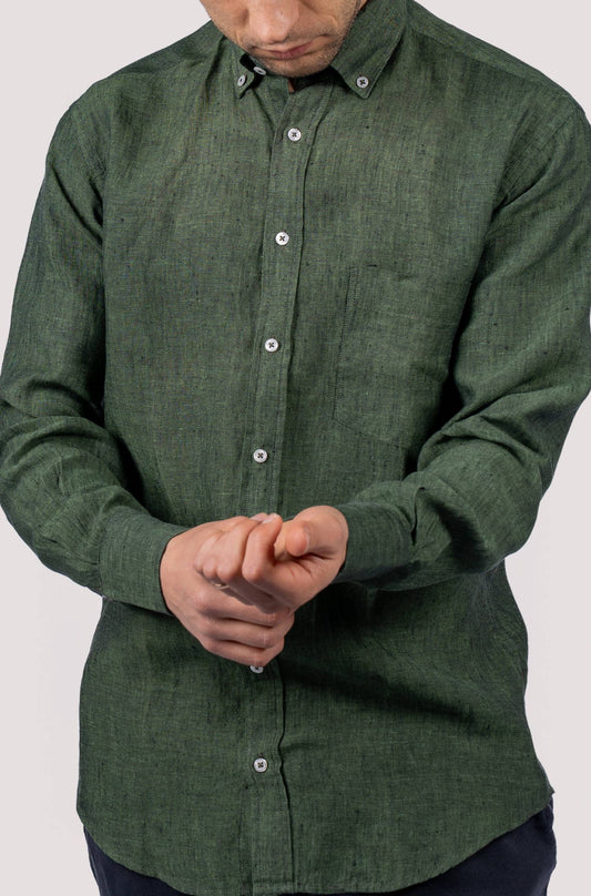 Camisa lisa para homem - Verde