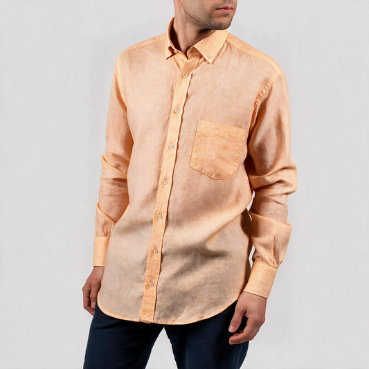 Men's Plain Shirt - Orange