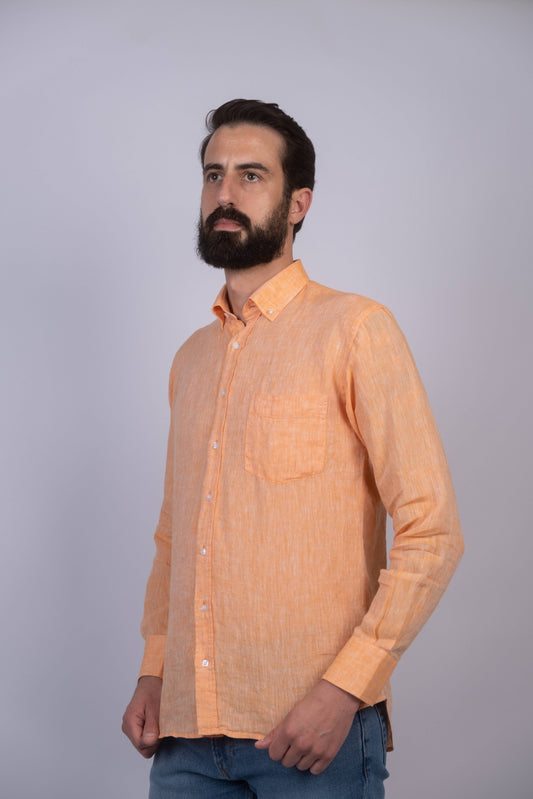 Camisa lisa para homem - Laranja