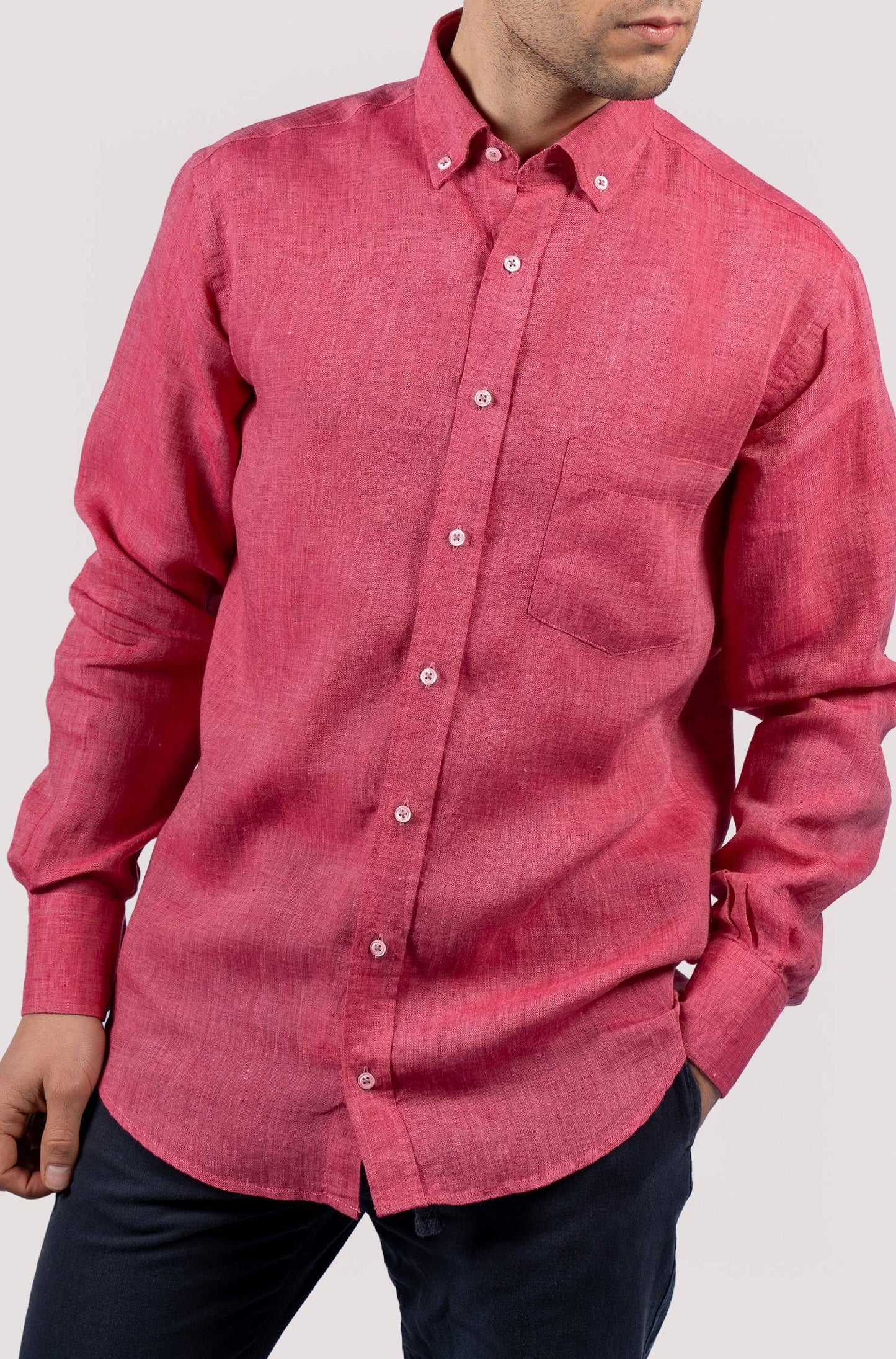 Camisa lisa para homem - Vermelho