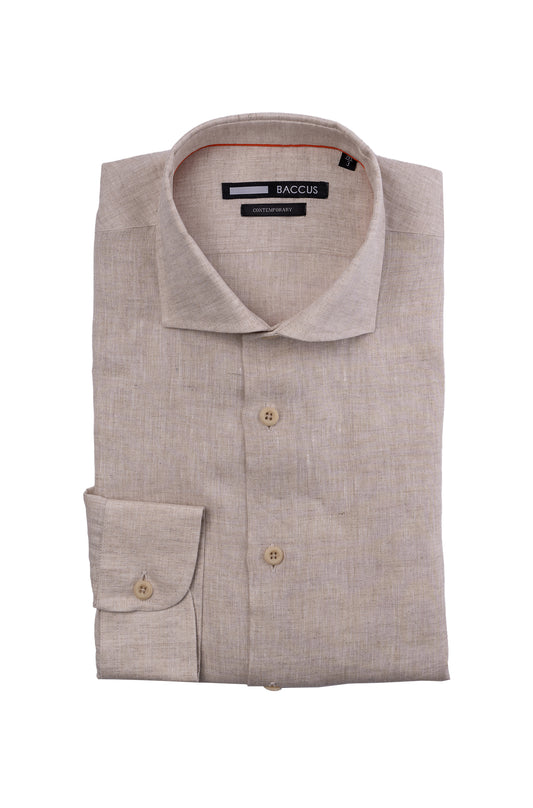 Plain shirt for men - Beige