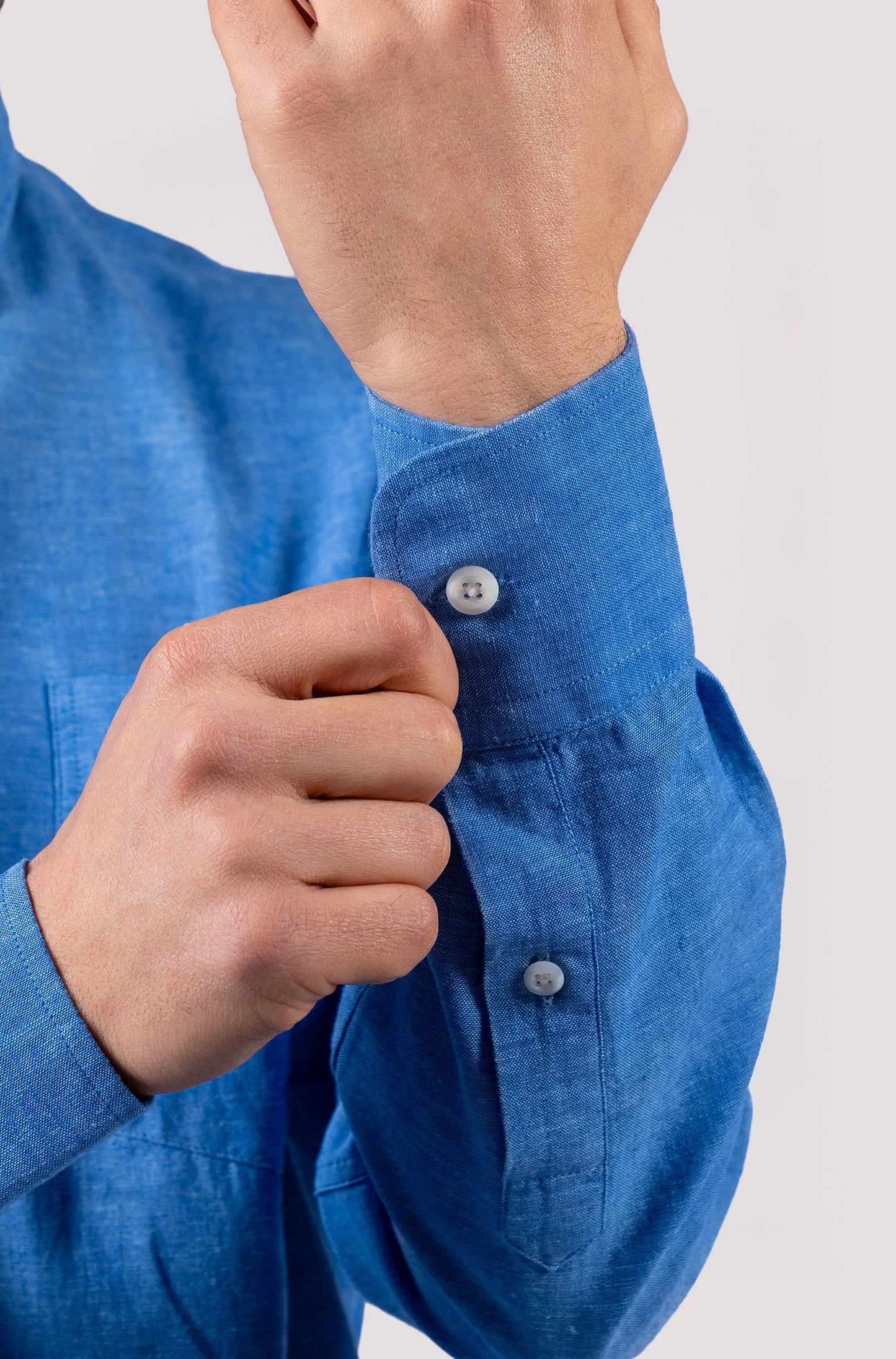 Camisa lisa para homem - Azul