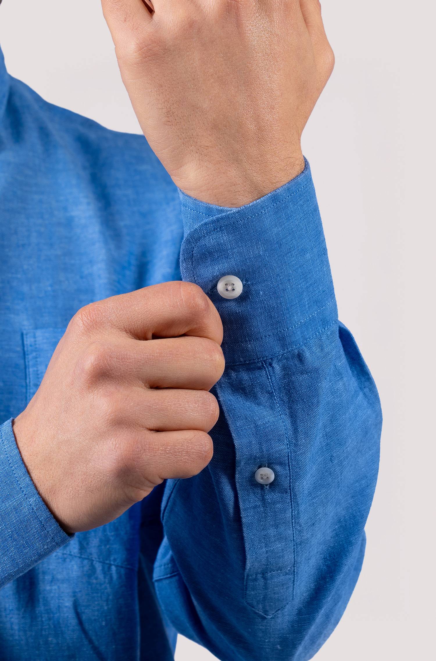 Camisa lisa para homem - Azul