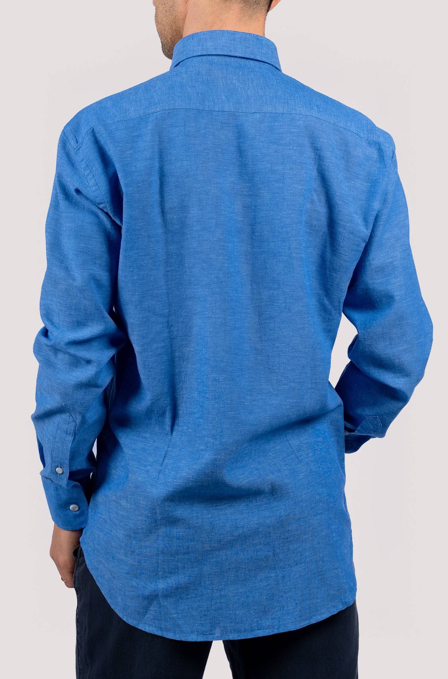 Camisa lisa para homem - Azul