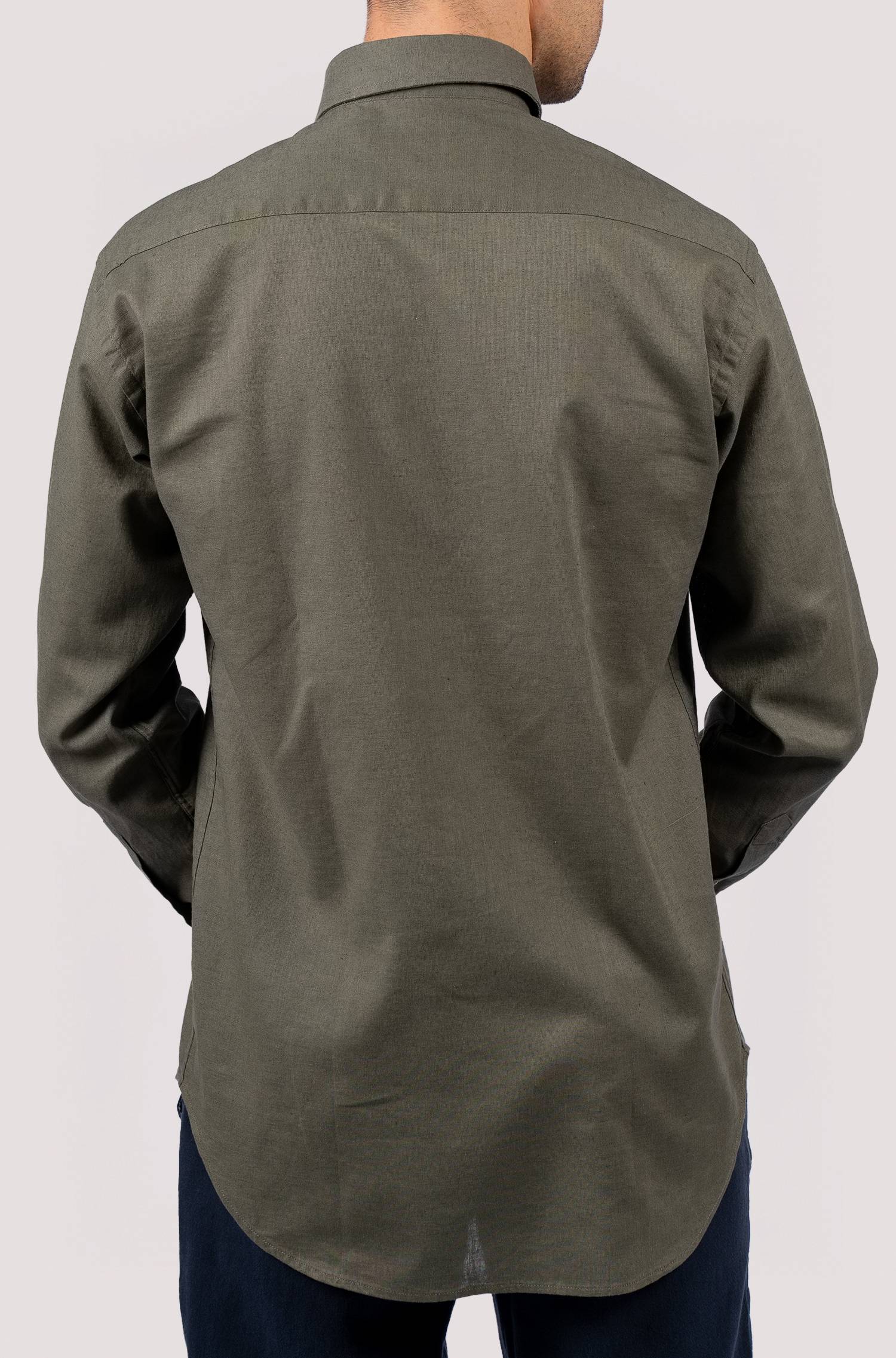 Camisa lisa para homem - Verde