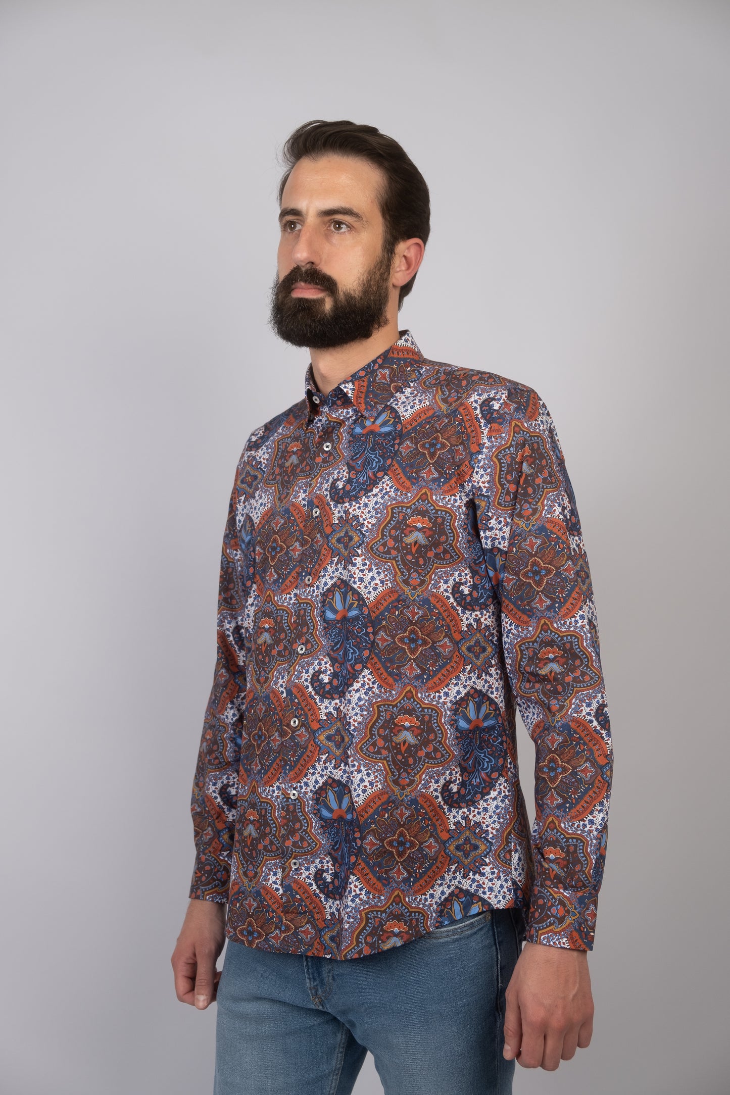 Camisa Baccus estampada - Vermelho