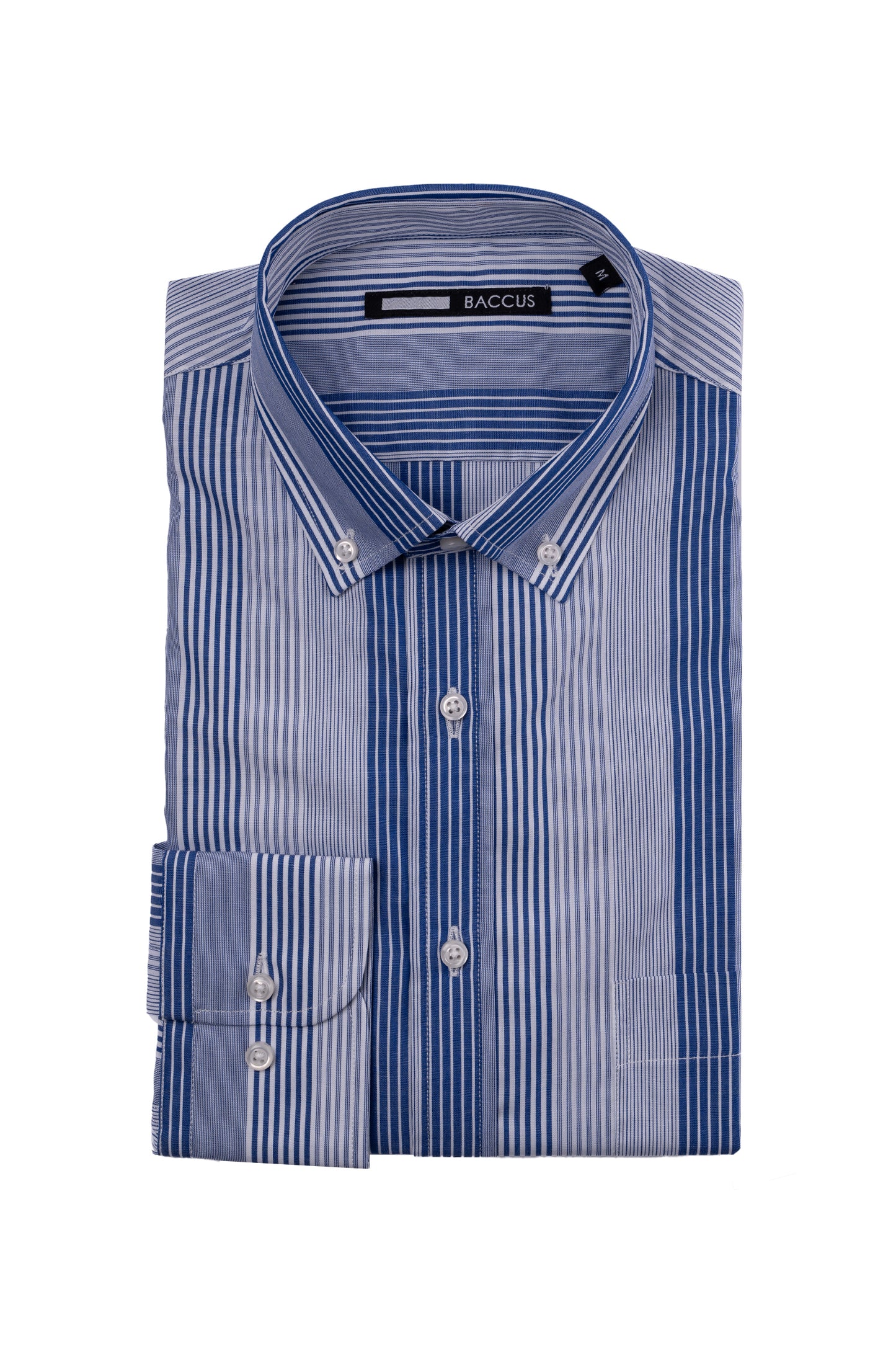 Camisa de homem com risca - Azul