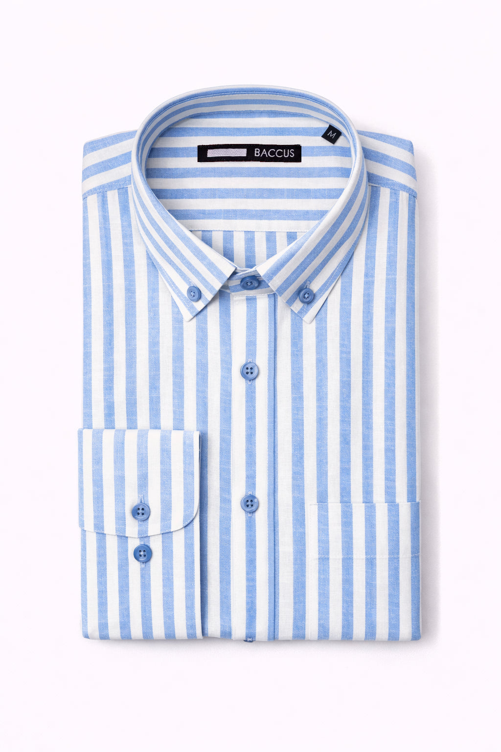 Camisa de linho e algodão - Azul