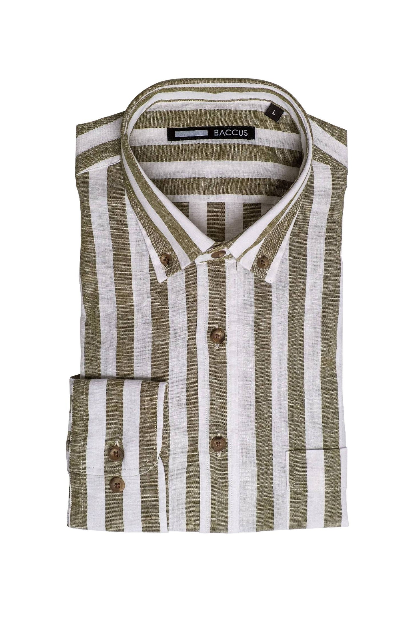Camisa de linho e algodão - Verde