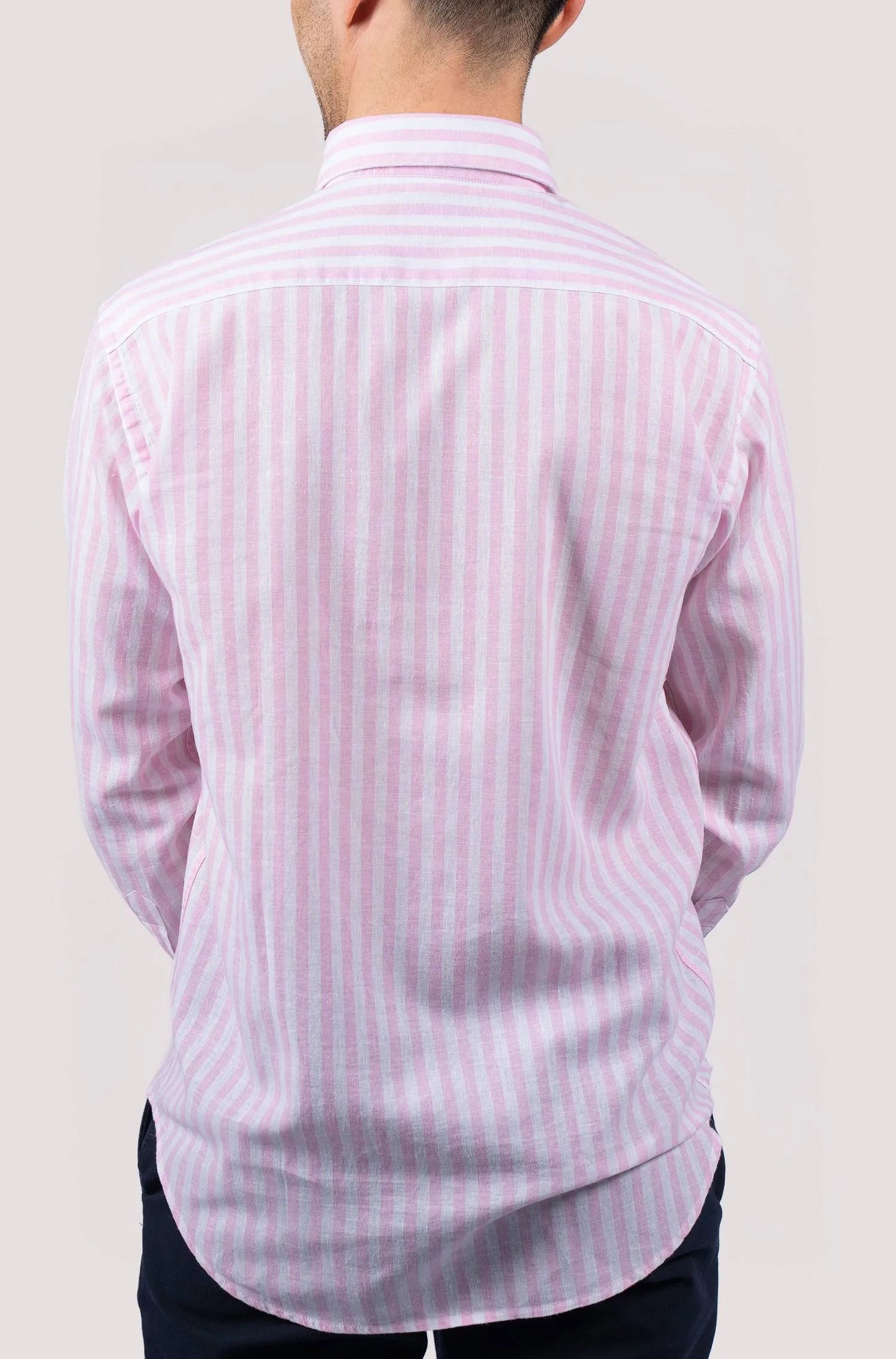 Camisa de linho e algodão - Rosa