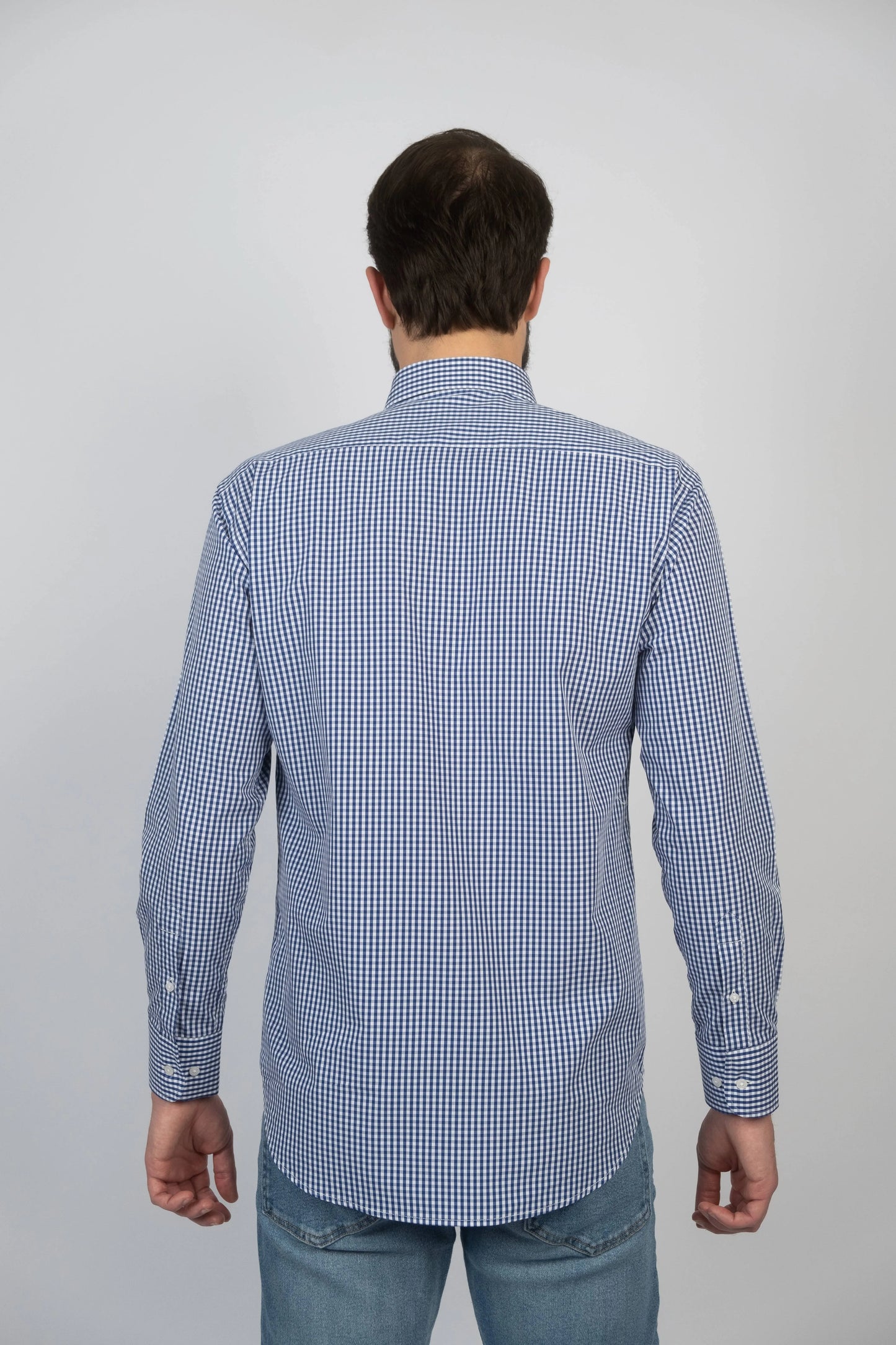 Camisa padrão quadrados - Azul