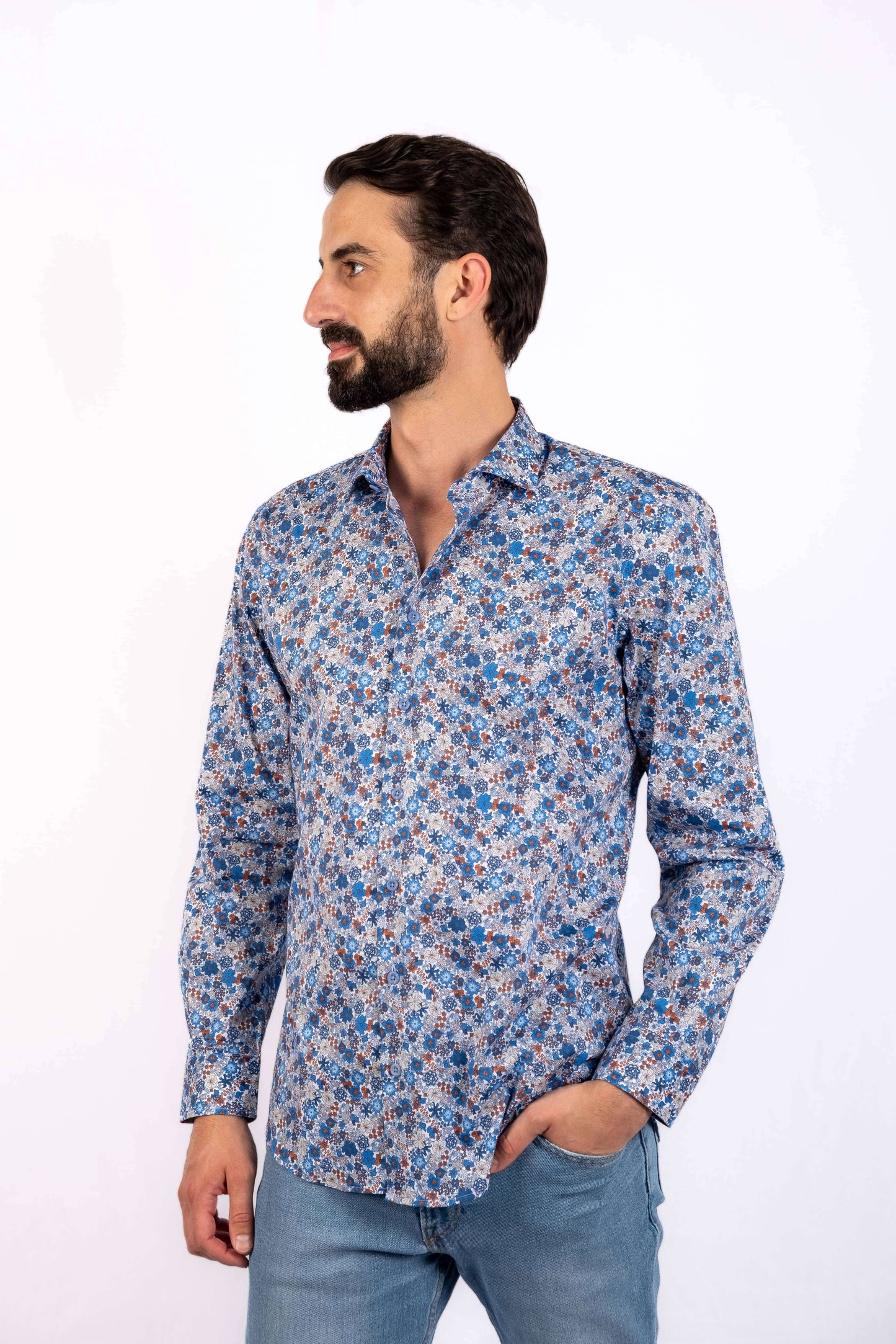 Camisa Baccus estampada - Azul