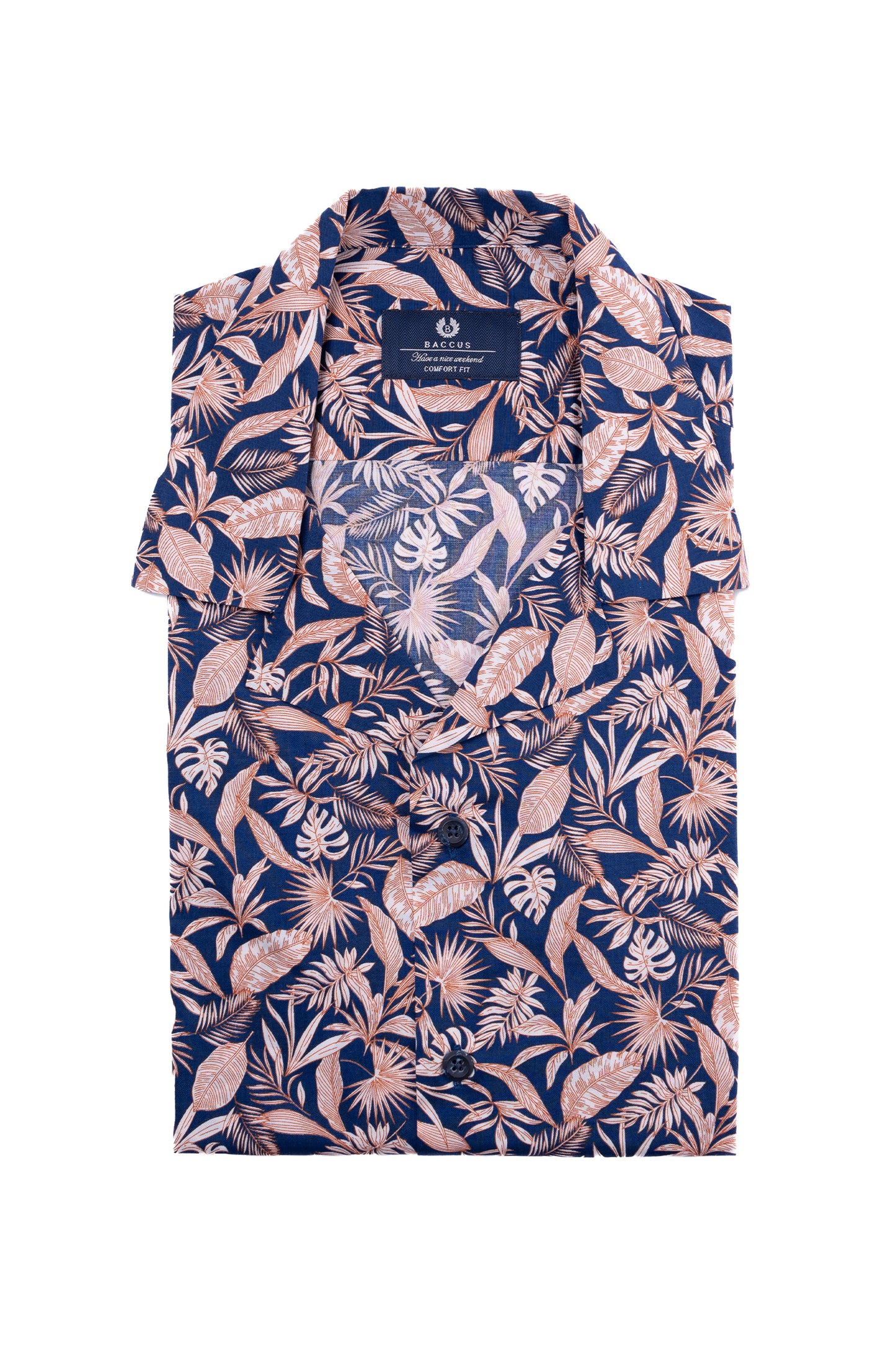 Camisa havaiana Baccus - Azul