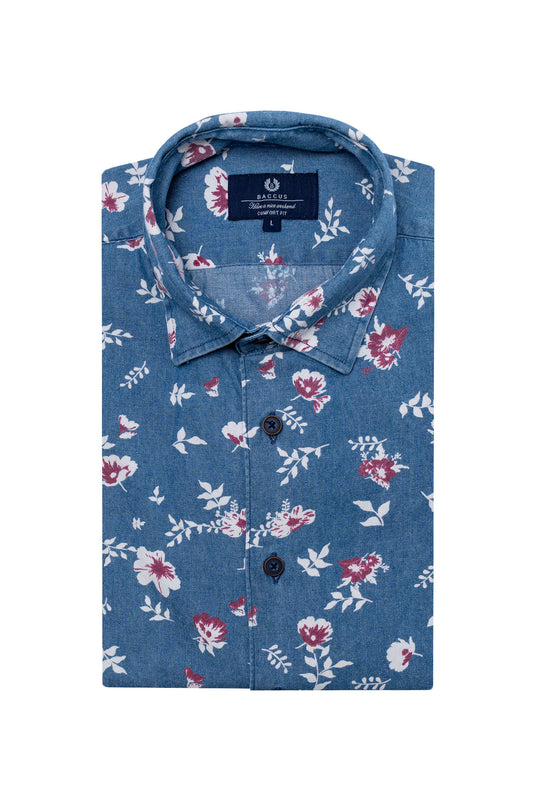 Camisa de ganga - Marinho
