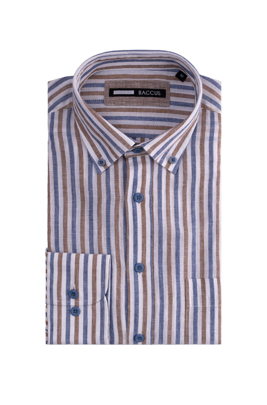 Camisa Regular Fit - Bege