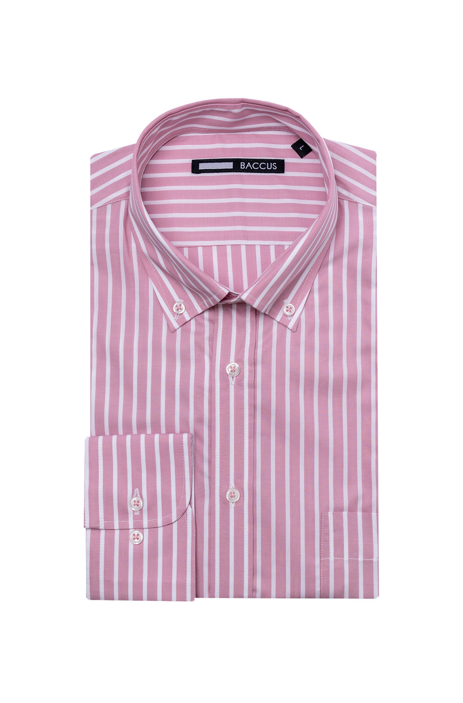 Camisa de homem com risca - Rosa