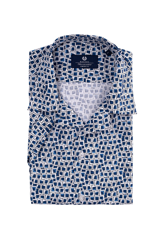 Camisa havaiana Baccus - Azul