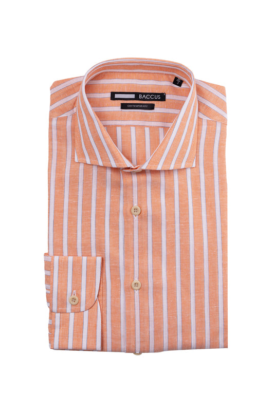 Camisa de homem com risca - Amarelo