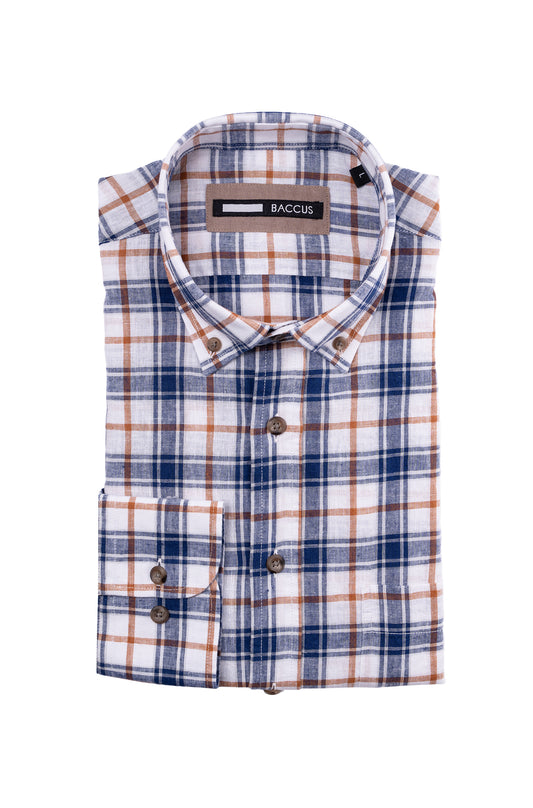 Camisa xadrez masculina - Azul