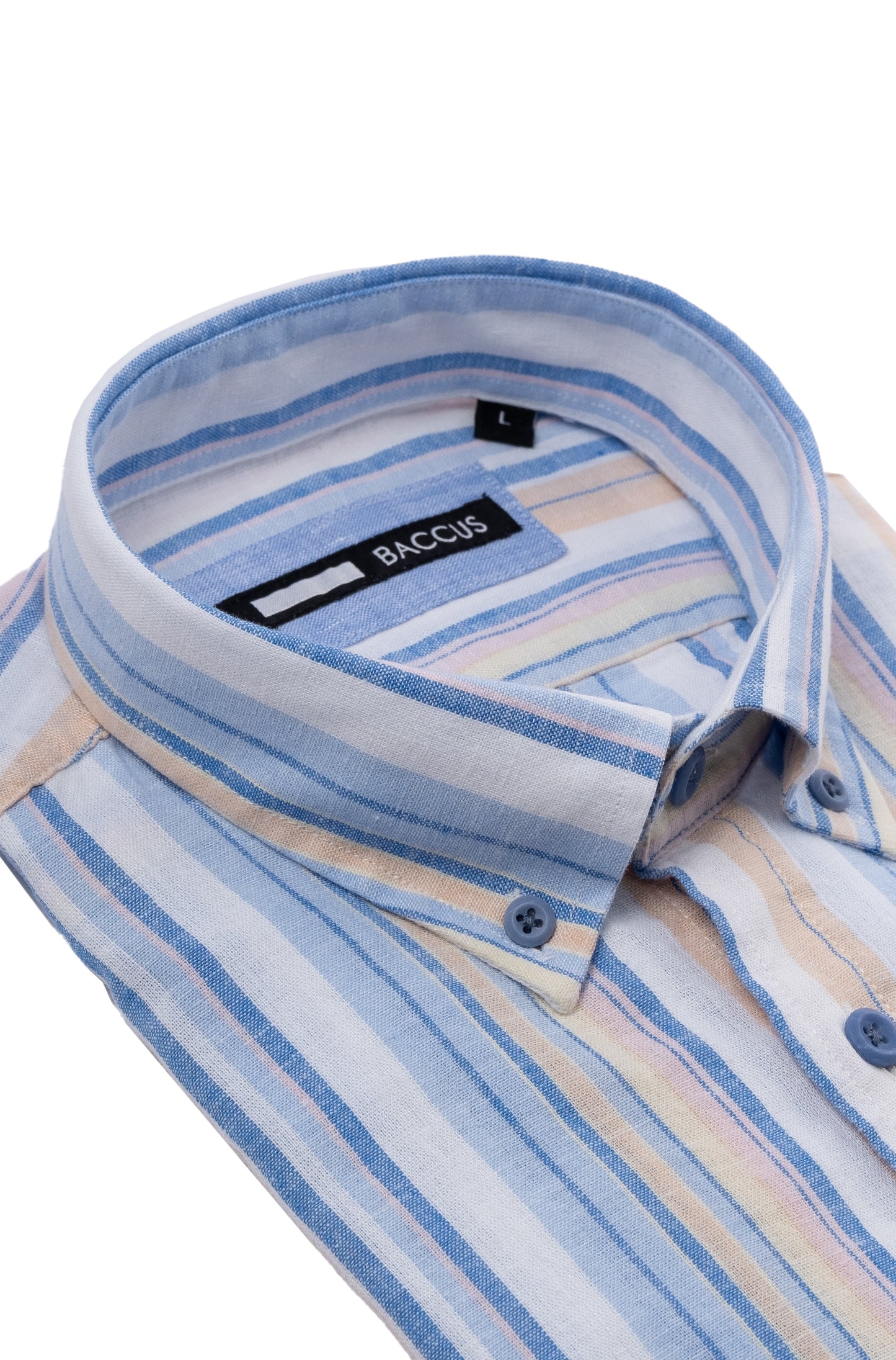 Camisa de homem com risca - Azul