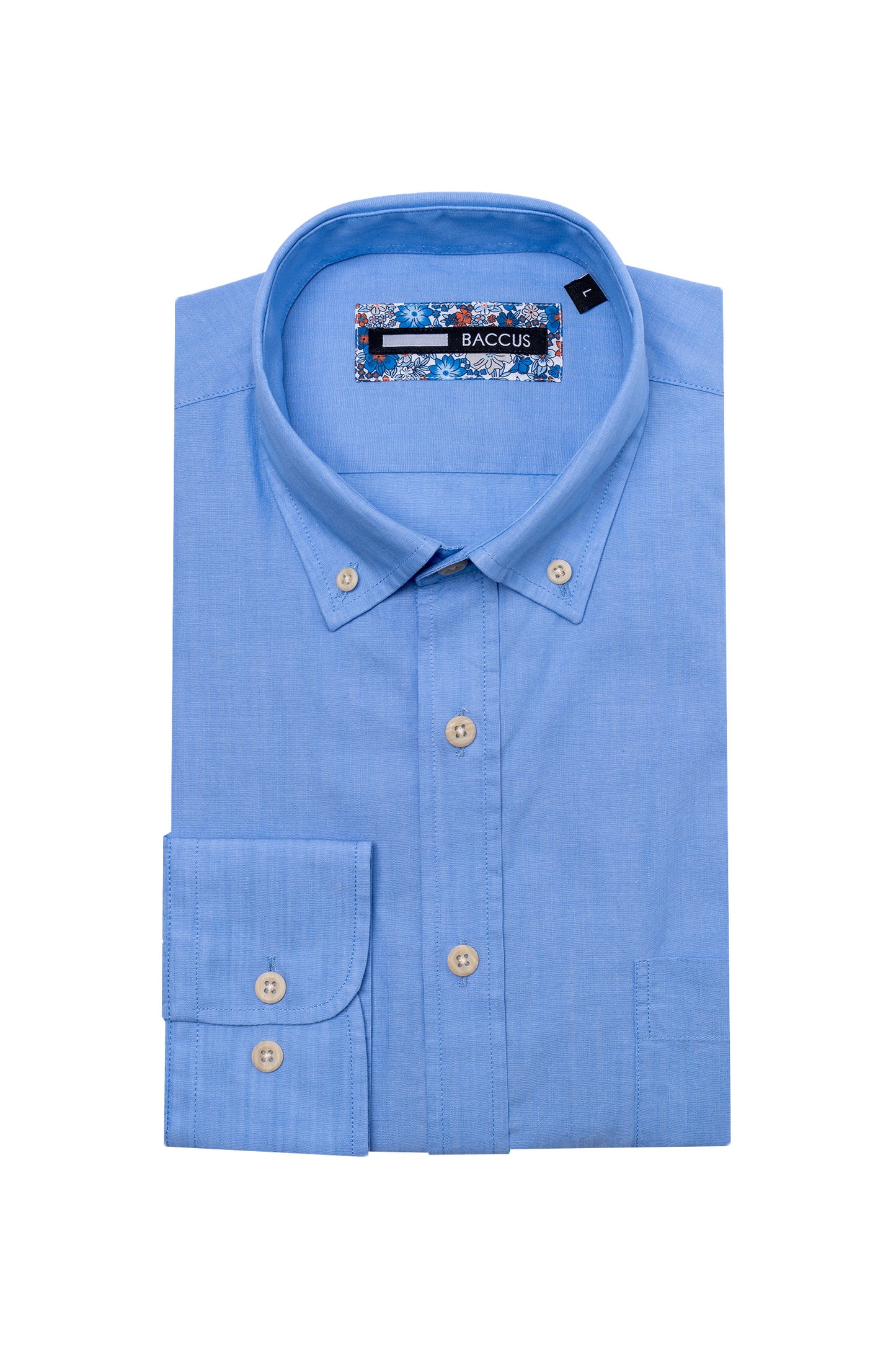 Camisa lisa para homem - Azul