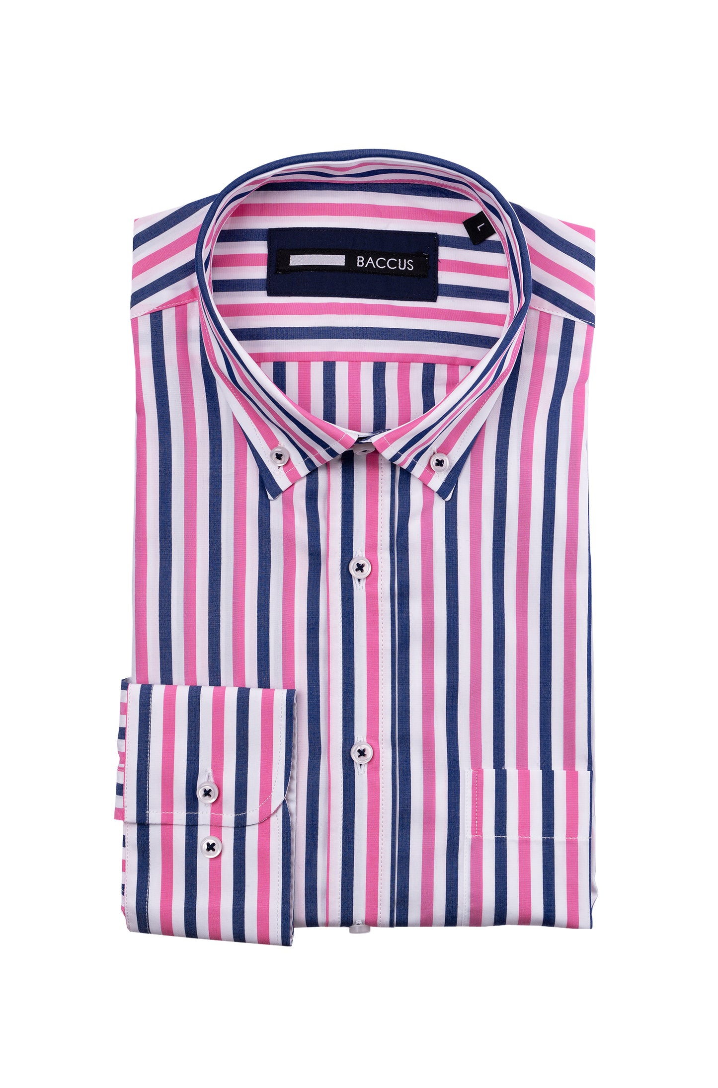 Camisa de homem com risca - Rosa