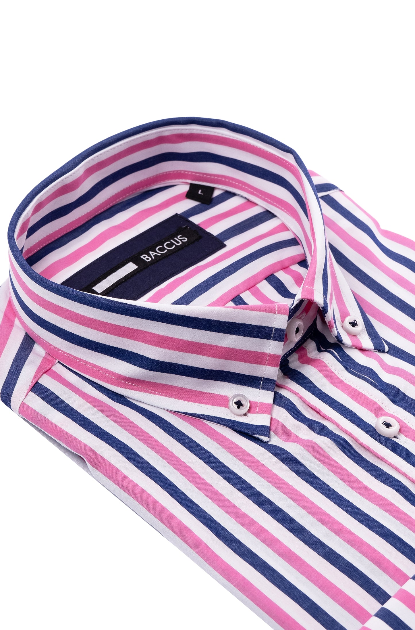 Camisa de homem com risca - Rosa