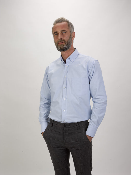 Camisas lisa para homem - Azul