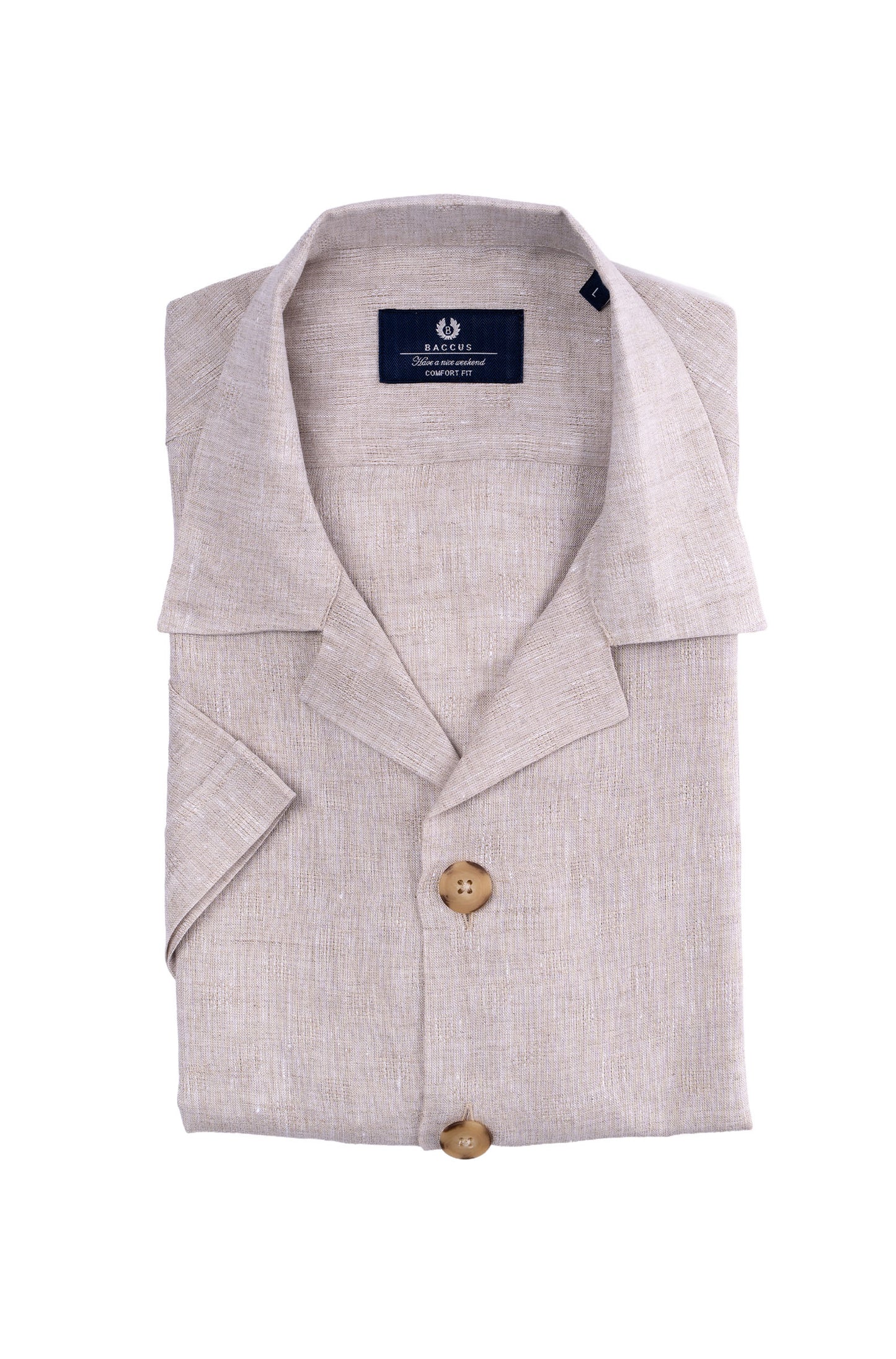 Camisa havaiana Baccus - Bege