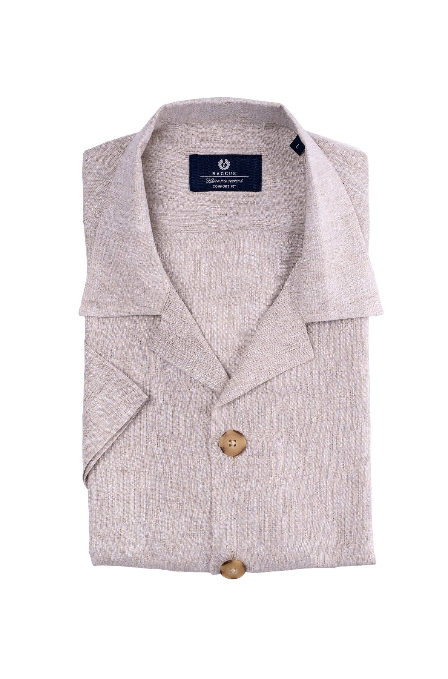 Camisa havaiana Baccus - Bege