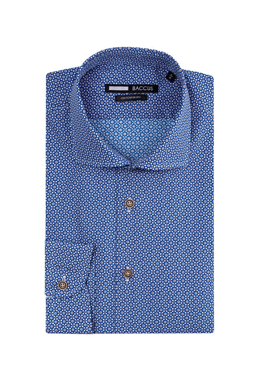 Camisa Fit Contemporary - Azul