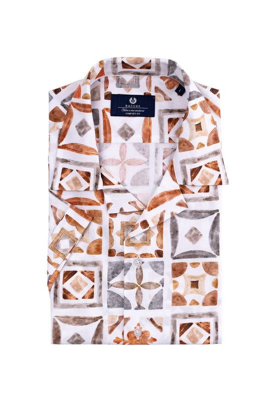 Camisa havaiana Baccus - Bege