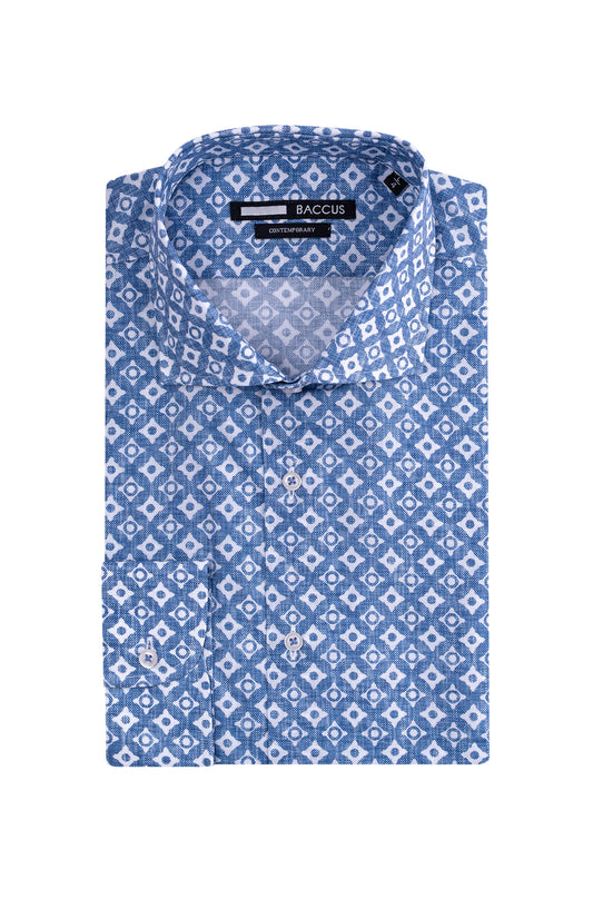 Camisa Regular Fit - Azul