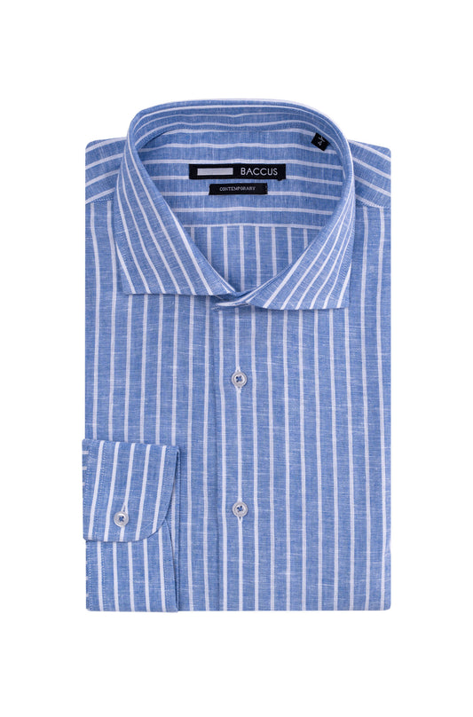 Camisa fit contemporary - Azul