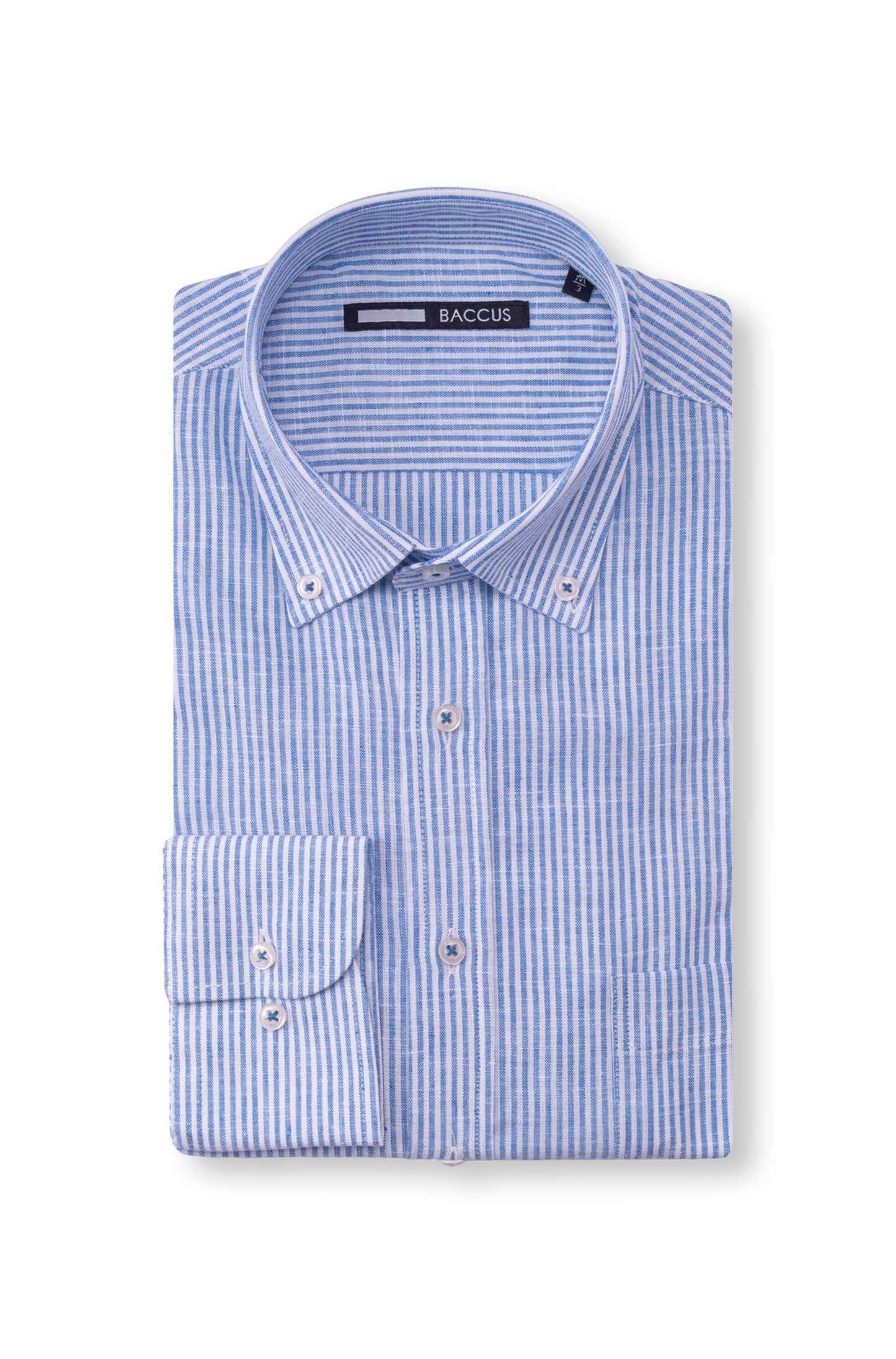 Camisa com risca de homem - Azul