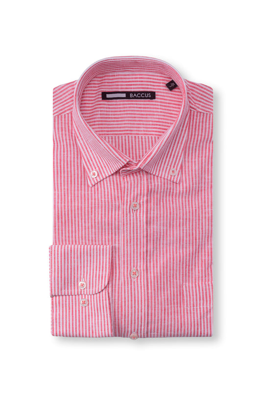 Camisa com risca de homem - Vermelho