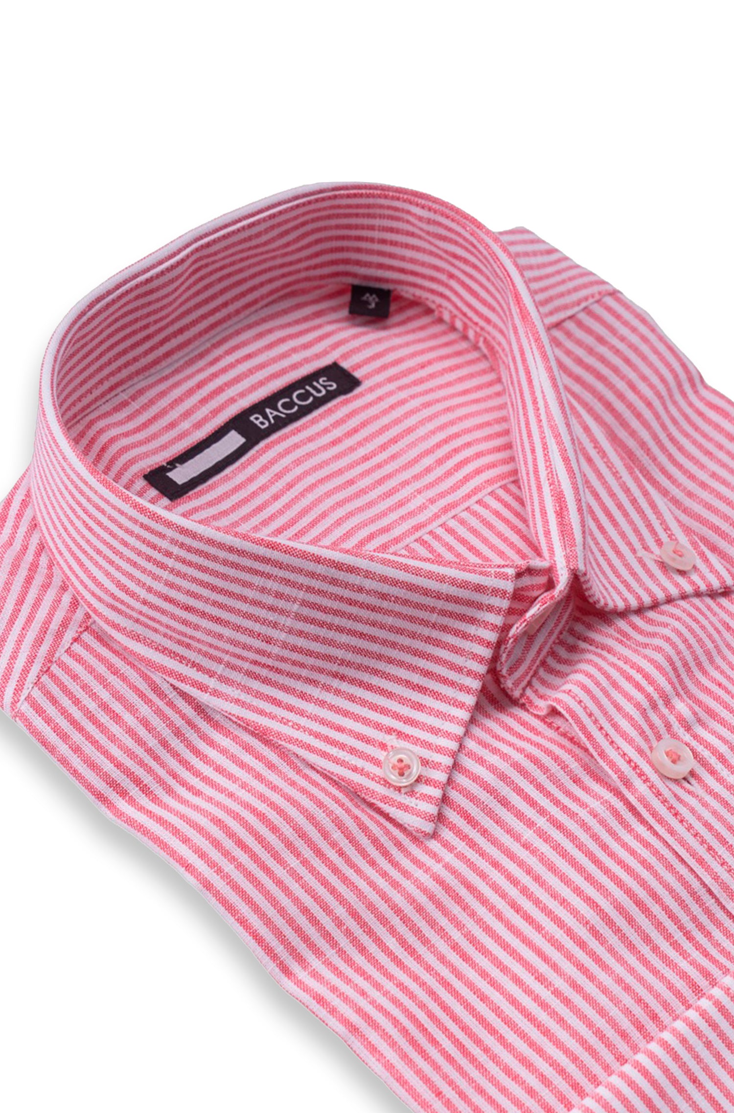 Camisa com risca de homem - Vermelho