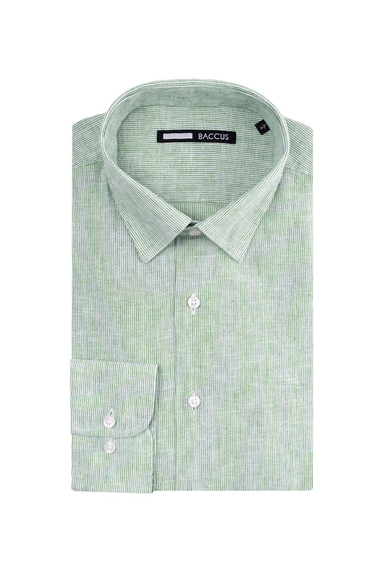 Camisa com riscas - Verde