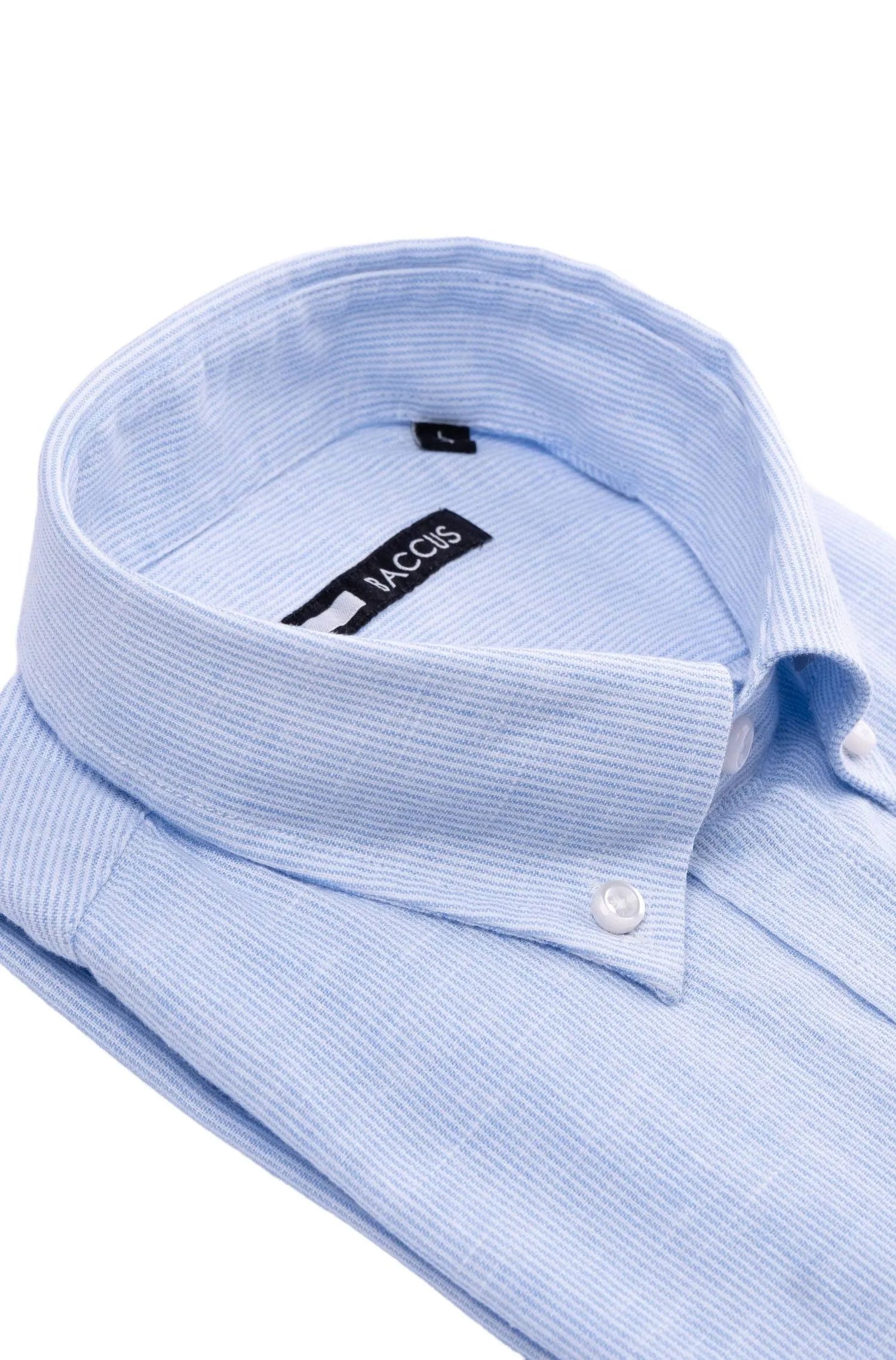 Camisa risca ultra fina - Azul