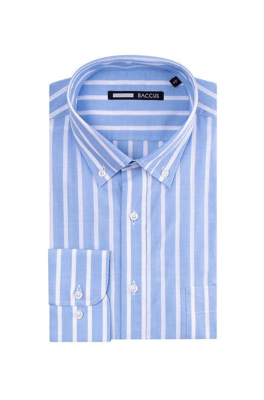 Camisa com riscas - Azul