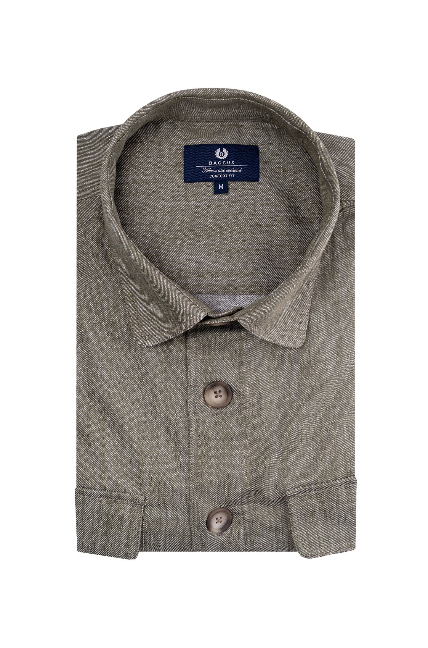 Overshirt para homem lisa - Verde