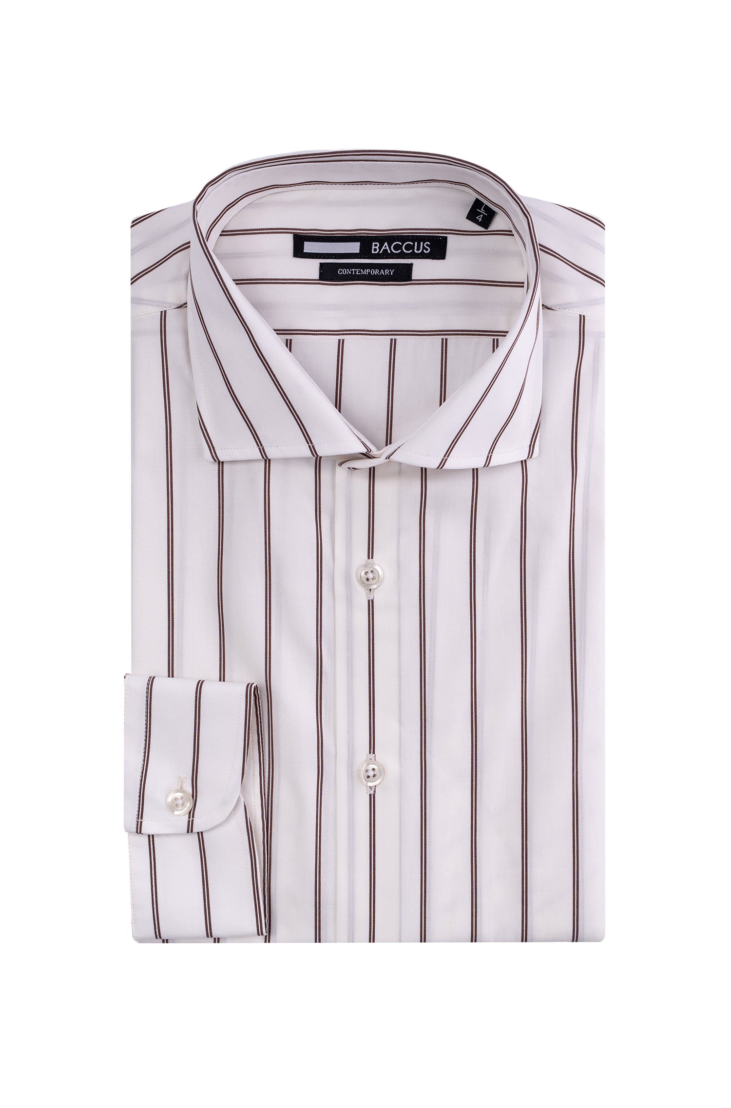 Camisa com risca clássica - Bege