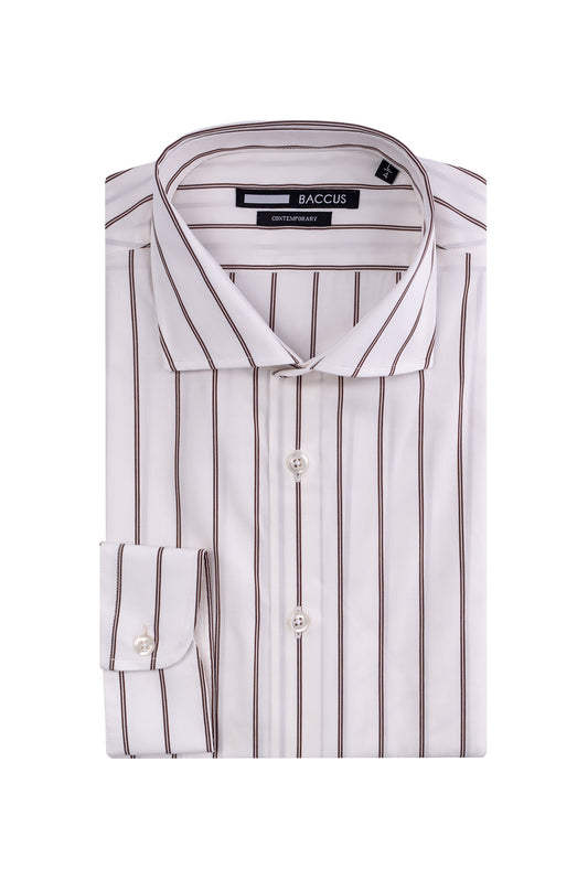 Camisa com risca clássica - Bege