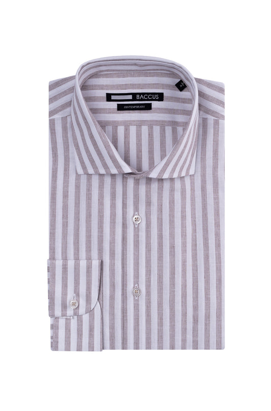 Camisa com riscas - Bege