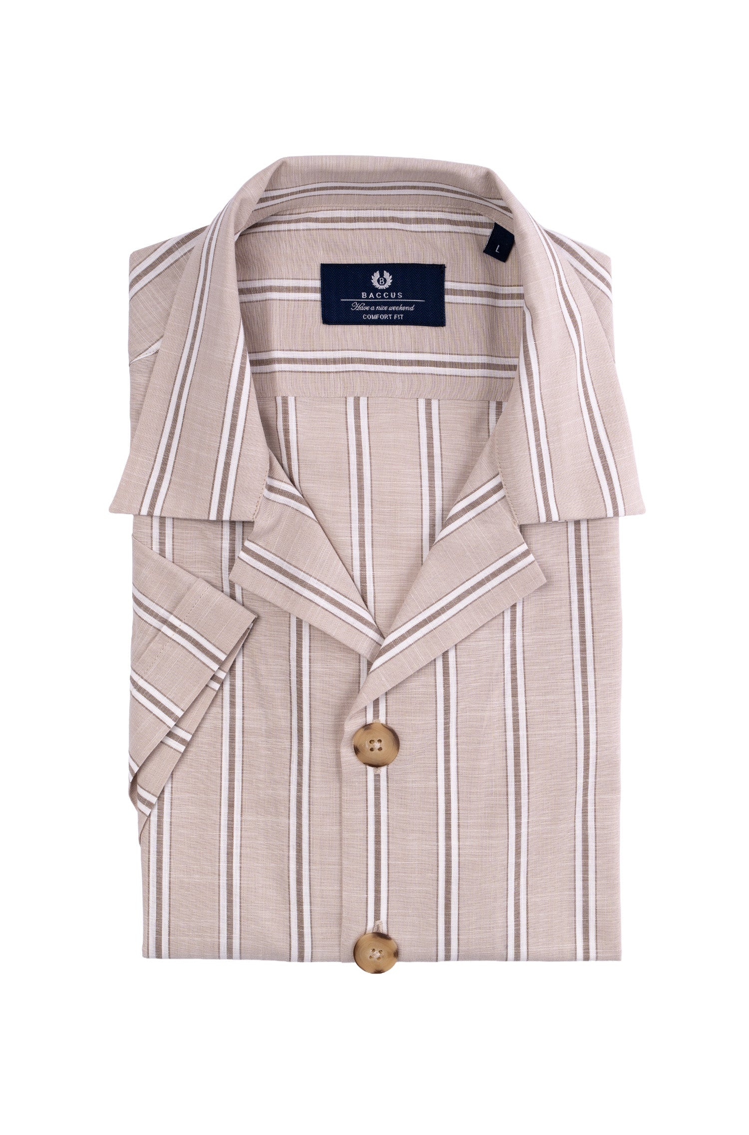 Camisa havaiana Baccus - Bege