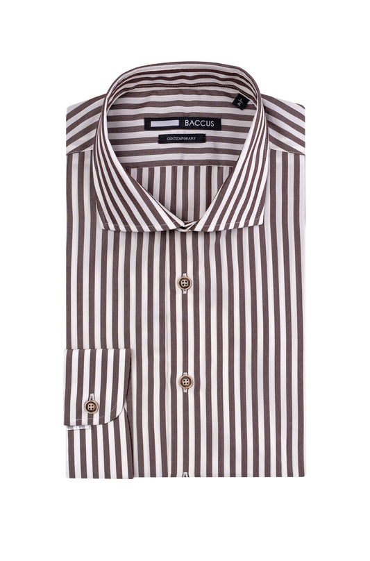 Camisa com riscas  - Bege