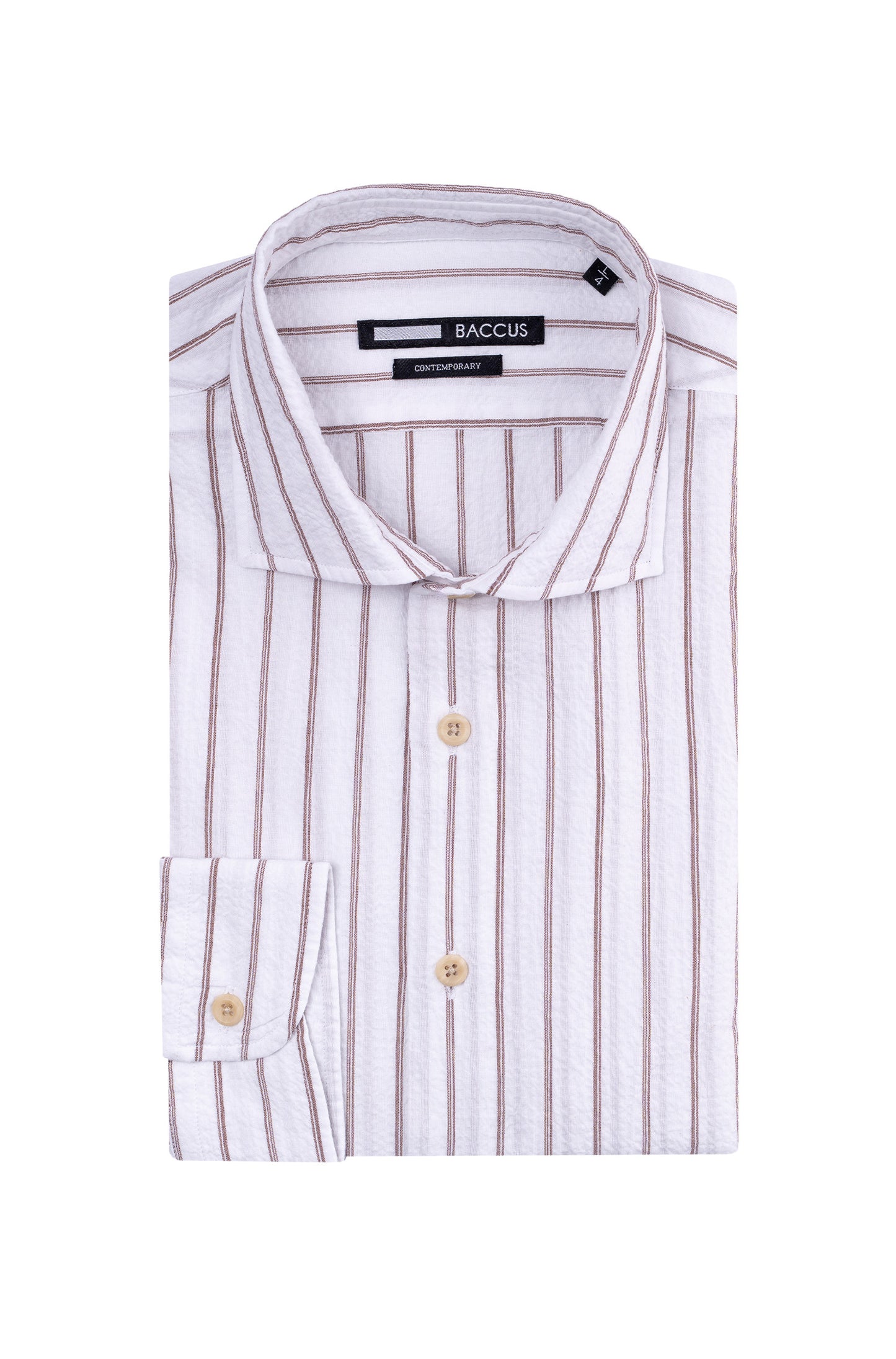 Camisa Fit Contemporary - Bege