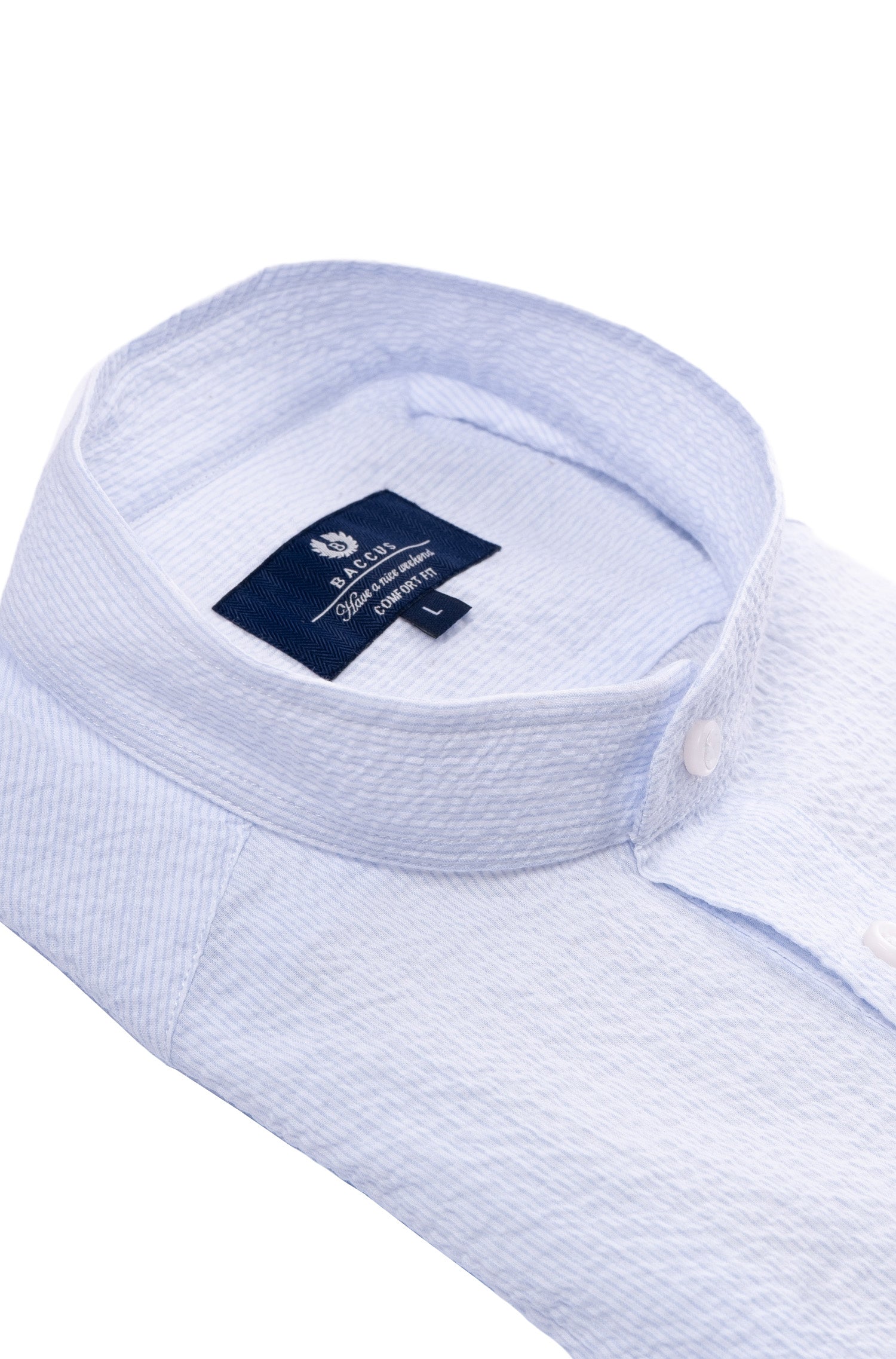 Camisa Seersucker - Azul