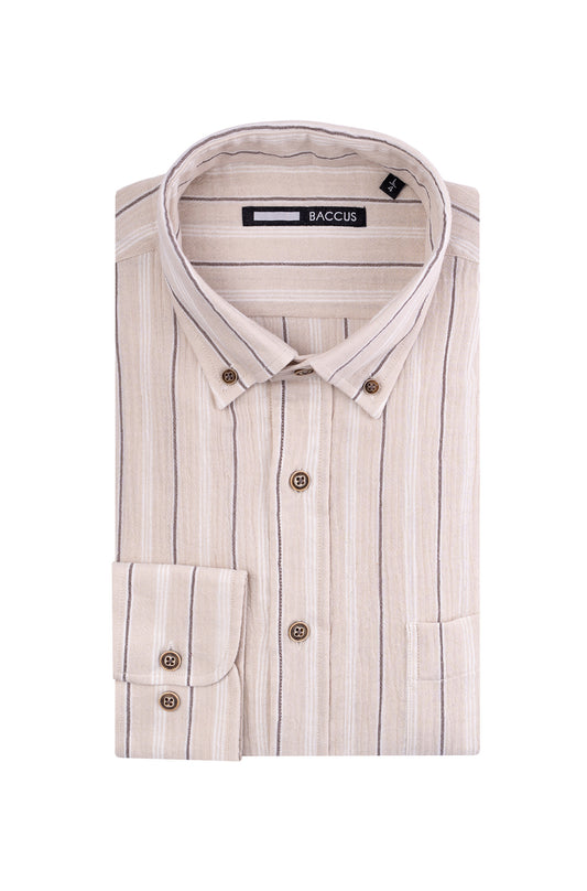 Camisa fit regular - Bege